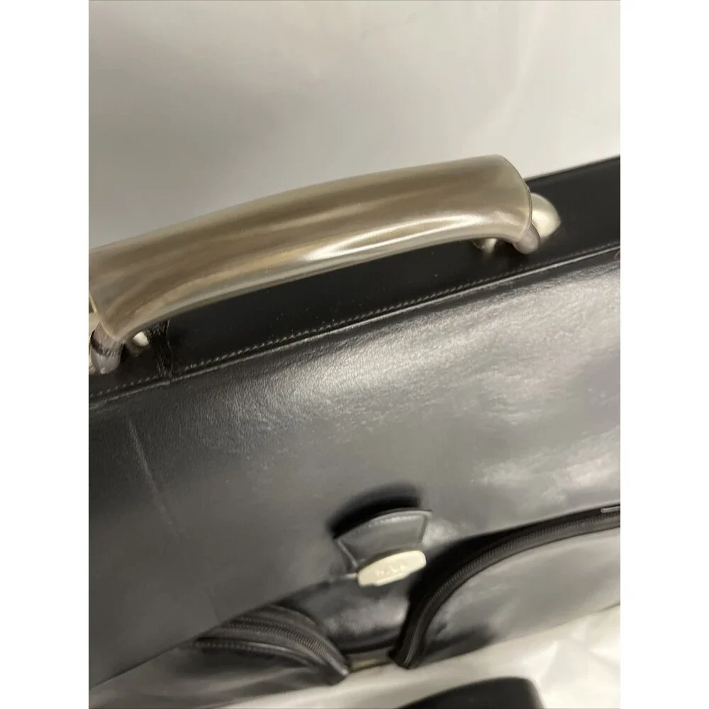 NAVA Briefcase, Leather, Black NWT